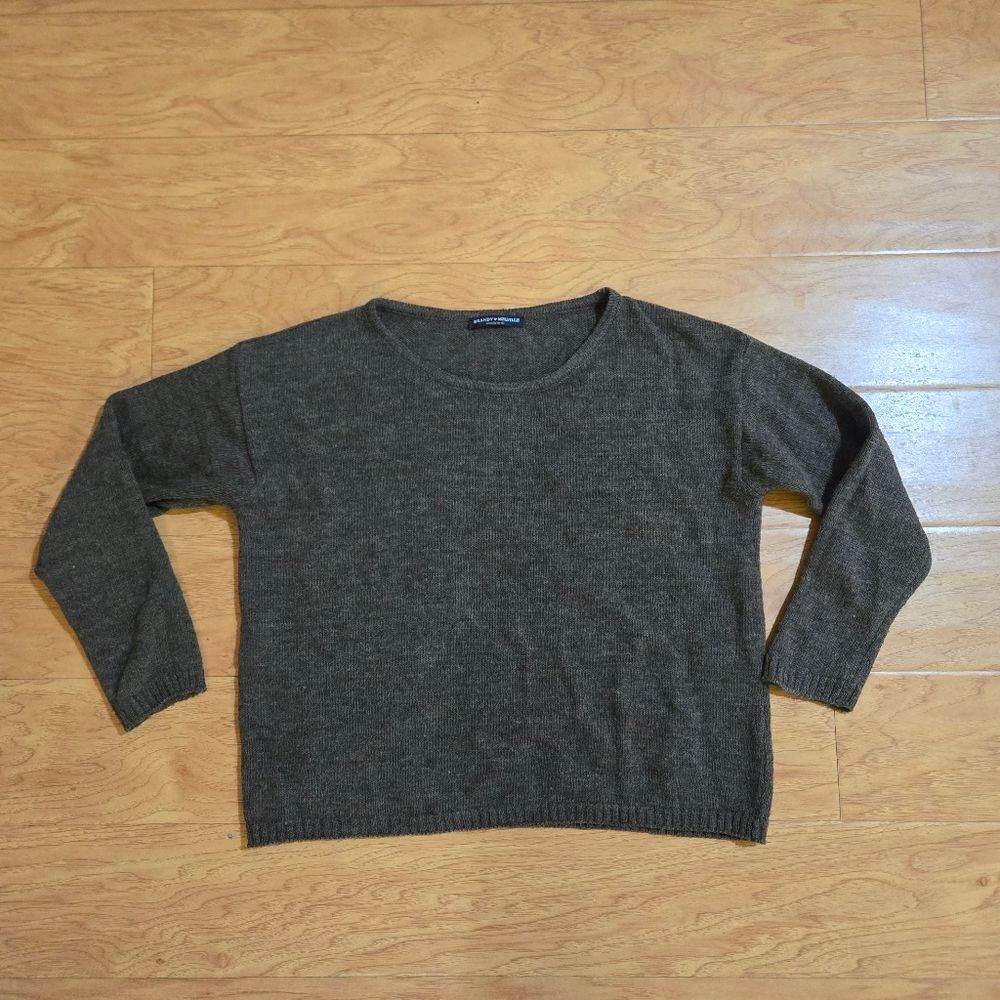 Brandy Melville Brown Crew Neck Sweater
